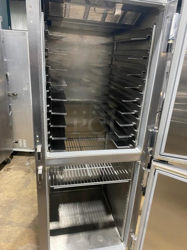 Beverage-Air Prestige Plus Series Commercial Stainless Steel Solid Half Door Reach In Refrigerator! Energy Star Certified! With Built In Pan Holding Rack & Poly Coated Wire Rack! Model: PR1-1AHS-XDX SN: 29309.12403! 115V 1 Phase! On Legs! - Image 5 of 9