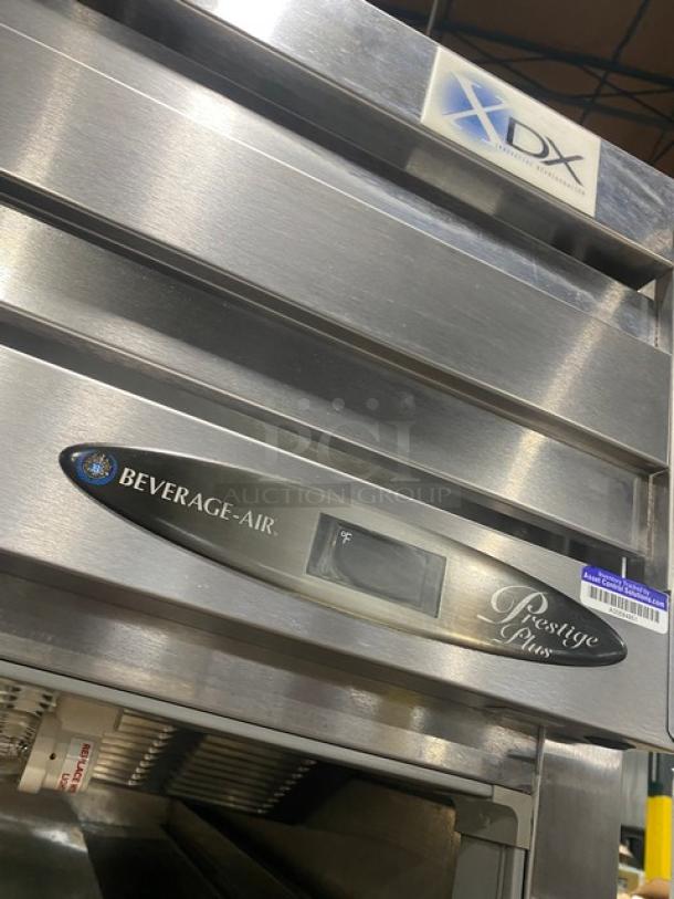 Beverage-Air Prestige Plus Series Commercial Stainless Steel Solid Half Door Reach In Refrigerator! Energy Star Certified! With Built In Pan Holding Rack & Poly Coated Wire Rack! Model: PR1-1AHS-XDX SN: 29309.12403! 115V 1 Phase! On Legs! - Image 7 of 9
