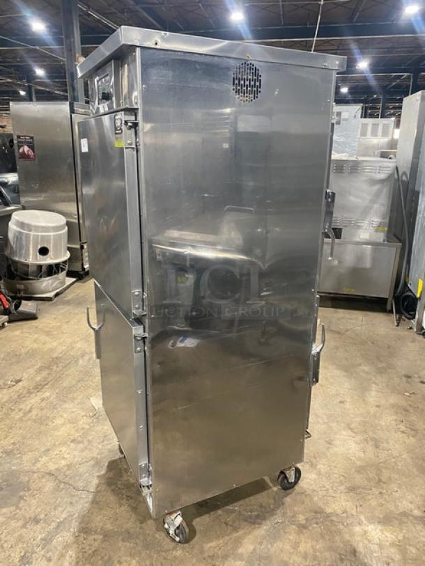 Winston Industries Cvap-4000A Series Commercial Stainless Steel Electric Powered Half Door Heated Holding Cabinet! With Pass-Through Doors! With Built In Pan Holding Racks! Model: HA4522GE SN: 20010919-011! 120V 1 Phase! On Casters! - Image 2 of 8
