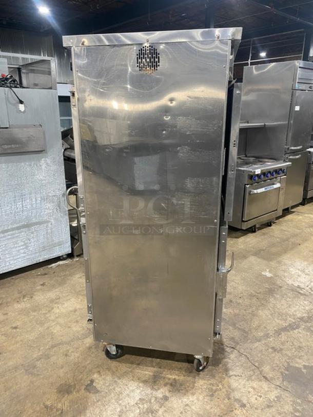 Winston Industries Cvap-4000A Series Commercial Stainless Steel Electric Powered Half Door Heated Holding Cabinet! With Pass-Through Doors! With Built In Pan Holding Racks! Model: HA4522GE SN: 20010919-011! 120V 1 Phase! On Casters! - Image 4 of 8