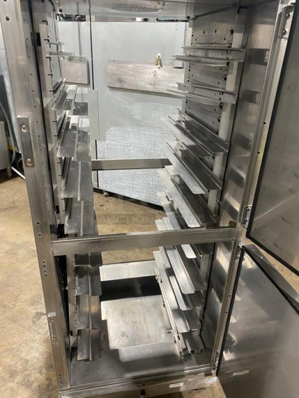 Winston Industries Cvap-4000A Series Commercial Stainless Steel Electric Powered Half Door Heated Holding Cabinet! With Pass-Through Doors! With Built In Pan Holding Racks! Model: HA4522GE SN: 20010919-011! 120V 1 Phase! On Casters! - Image 5 of 8