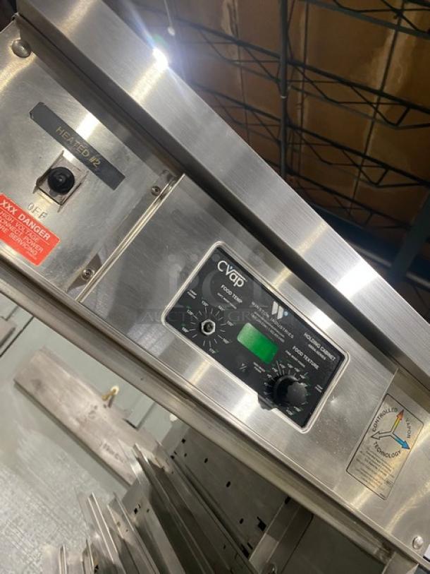 Winston Industries Cvap-4000A Series Commercial Stainless Steel Electric Powered Half Door Heated Holding Cabinet! With Pass-Through Doors! With Built In Pan Holding Racks! Model: HA4522GE SN: 20010919-011! 120V 1 Phase! On Casters! - Image 6 of 8