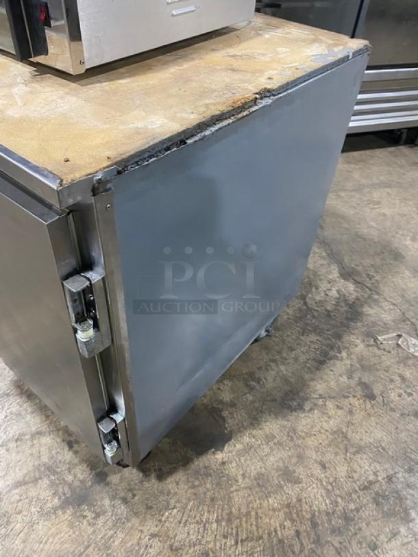 Leader Commercial Stainless Steel 2 Door Refrigerated Pizza Dough Retarder Table! Model: DR48 S/C SN: PS121452! 115V 1 Phase! On Casters! - Image 2 of 7