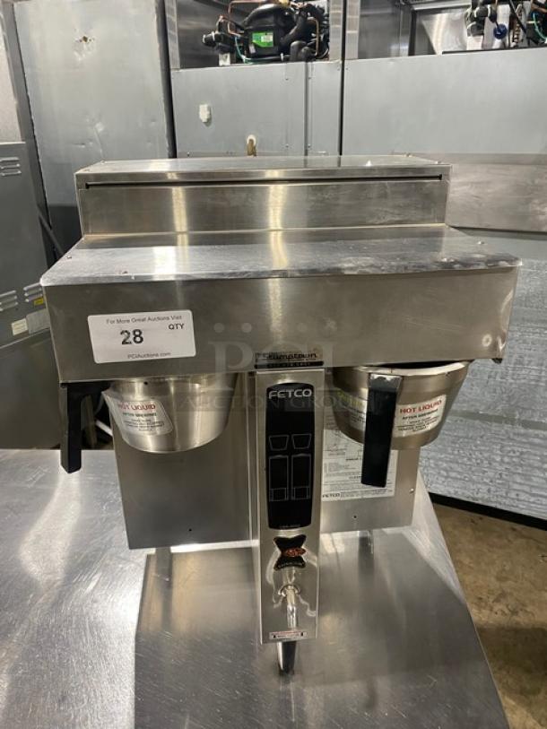 Fetco Extractor Series Commercial Stainless Steel Electric Powered Countertop Automatic Twin Coffee Brewer! With Brew Baskets! Model: CBS-2032! On Legs! - Image 1 of 8