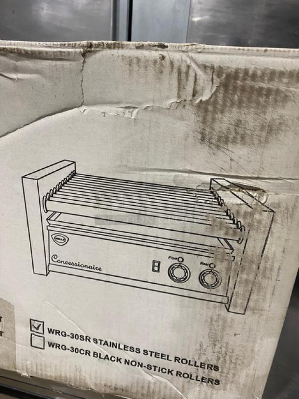 BRAND NEW! Wells WRG-Series Commercial Stainless Steel Electric Powered Countertop Concessionaire Hotdog Roller Grill! Model: WRG-30SR! 120V! - Image 2 of 2