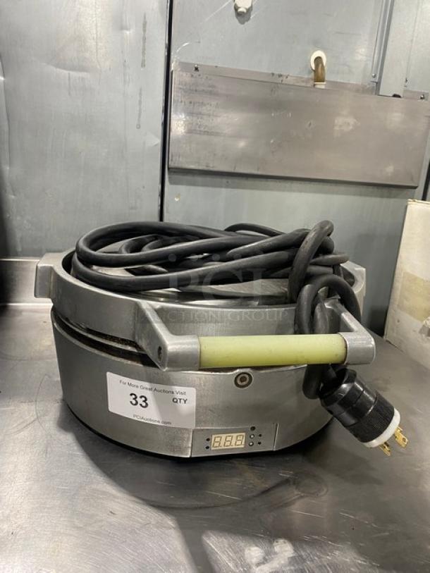 Caliente Industries Commercial Stainless Steel Electric Powered Countertop Tortilla Press Cooker/Warmer! Model: A1! 115-125/208-240V! - Image 1 of 8