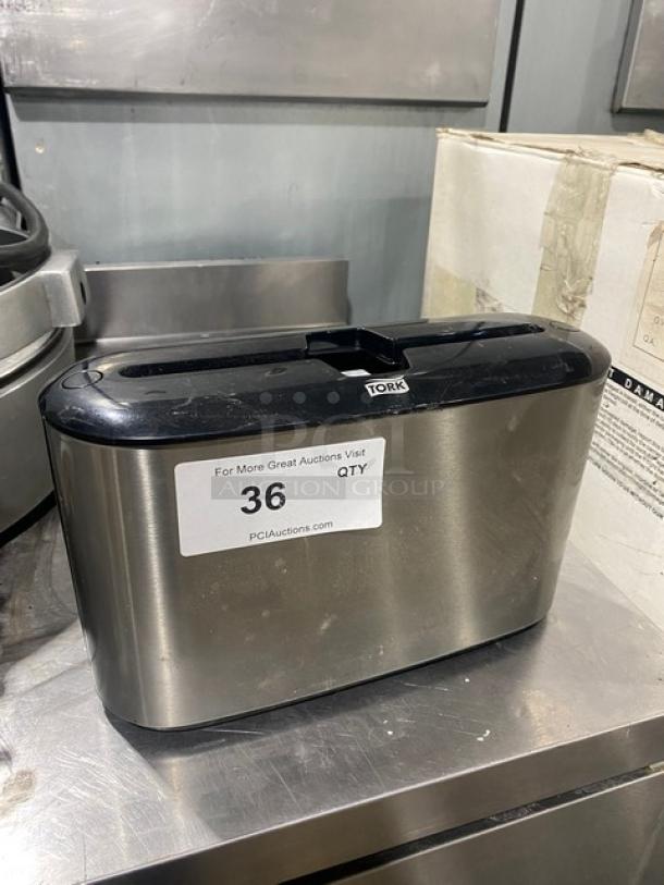 Tork Commercial Stainless Steel Countertop Napkin Dispenser! Model: 302030! - Image 1 of 4