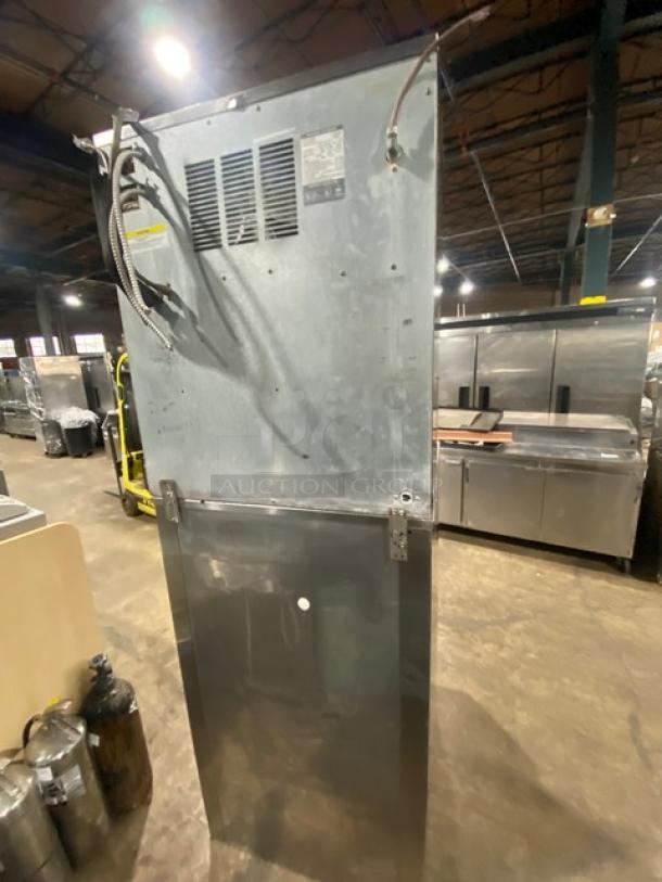 Hoshizaki Commercial Stainless Steel Modular Ice Making Machine Head! Model: F-2000MRF SN: H00023J! 208-230V 1 Phase! On Ice-O-Matic Commercial Stainless Steel Ice Storage Bin! With Upper Sliding Door Flow Control! With Heavy Duty Lift-Up Style SmartGATE! Model: B700-30 SN: E93960-22615! ALL ONE MONEY! - Image 4 of 8