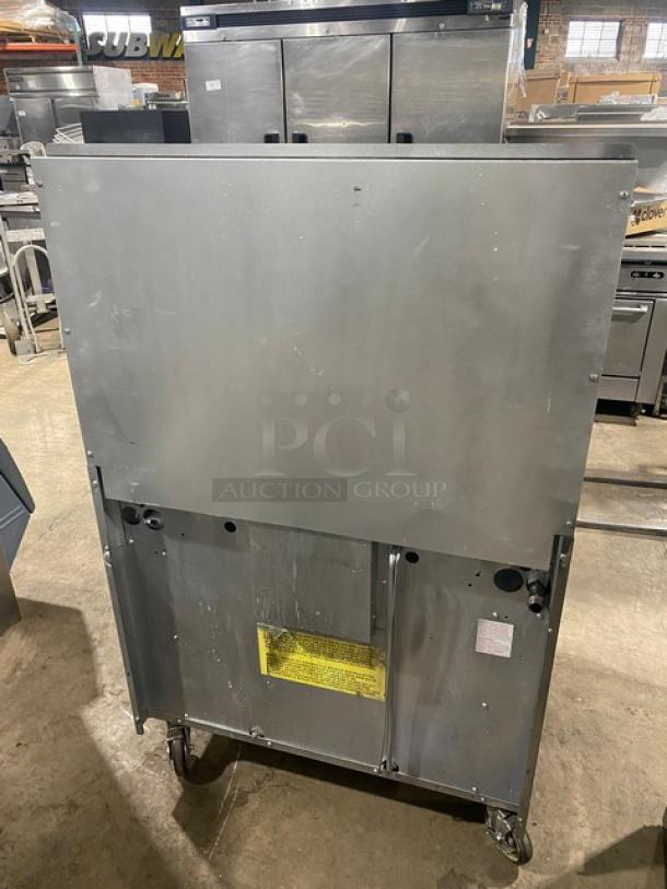 U.S. Range Commercial Stainless Steel Natural Gas Powered 6 Burner Range/Oven Combo! With Back Splash & Overhead Salamander Shelf! With Wire Oven Rack! Model: U36-6R SN: 2006100100185! On Casters! - Image 4 of 11