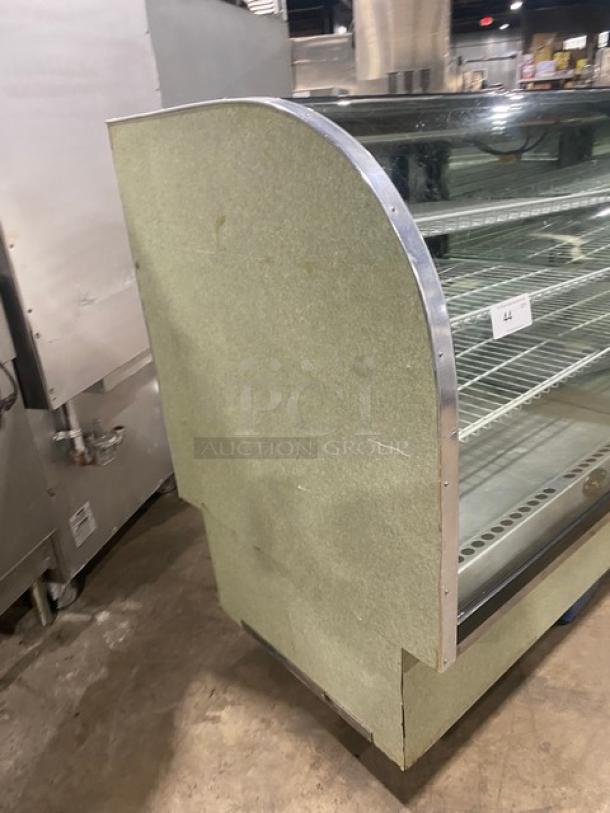 Marc Refrigeration Commercial Curved Glass 77" Refrigerated Multi-Tier Bakery Display Showcase! With Poly Coated Wire Rack! With Sliding Door Rear Access! Model: SPL-77! 120V 1 Phase! - Image 2 of 7
