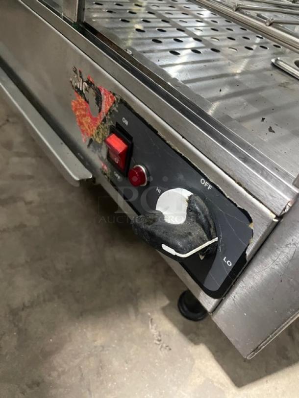 Nemco Commercial Stainless Steel Electric Powered Countertop 2-Tier Heated Display Show Case! With Wire Racks! With Rear Access Sliding Doors! On Legs! - Image 6 of 7