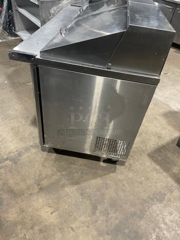 Turbo Air Commercial Stainless Steel 2 Door Refrigerated Bain Marie Style Mega Top Salad/Sandwich Prep Table! With Poly Coated Wire Rack! Model: MST-60-24-N! 115V! On Casters! - Image 2 of 9