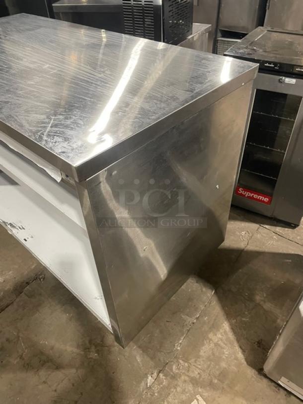 Kitchen Line Commercial Stainless Steel Enclosed Worktop Base! With Double Undershelf! On Legs! - Image 3 of 6