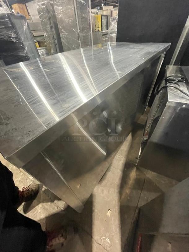 Kitchen Line Commercial Stainless Steel Enclosed Worktop Base! With Double Undershelf! On Legs! - Image 4 of 6