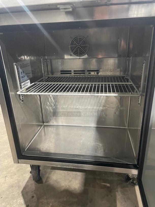 Turbo Air Commercial Stainless Steel Single Door Undercounter Worktop Refrigerator! With Poly Coated Wire Rack! Model: MUR-28-N SN: H2MU2R0D1093! 115V! On Casters! - Image 5 of 7