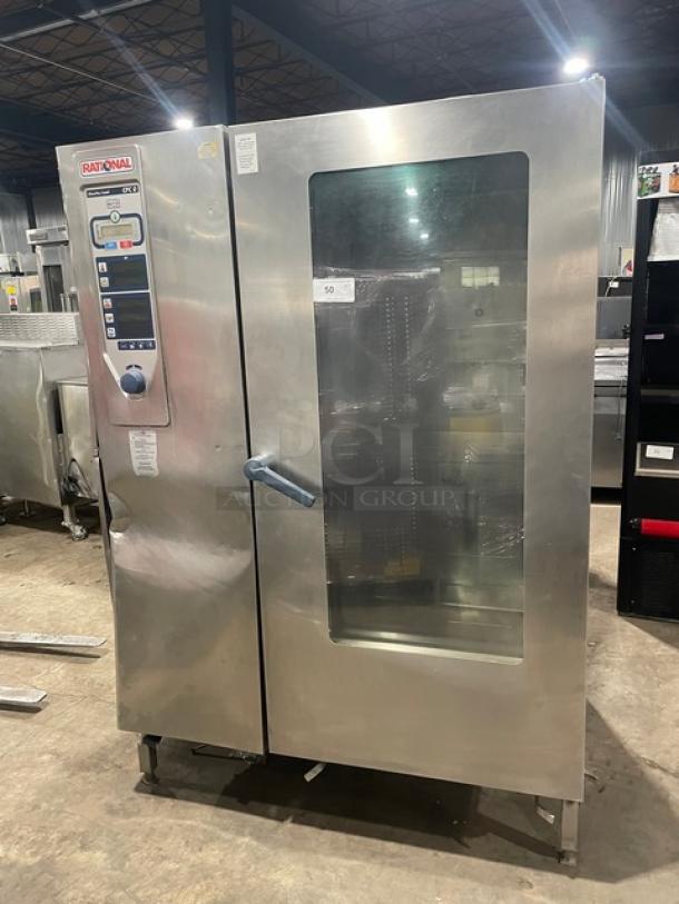 Rational ClimaPlus Combi G-Series Commercial Stainless Steel Natural Gas-Powered Free-Standing Combination Oven! With Digital Controls! On Legs! - Image 1 of 9