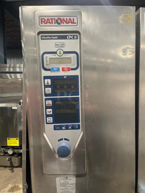 Rational ClimaPlus Combi G-Series Commercial Stainless Steel Natural Gas-Powered Free-Standing Combination Oven! With Digital Controls! On Legs! - Image 8 of 9