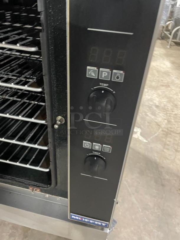 Moffat TurboFan Series Commercial Stainless Steel Natural Gas Powered Double Stacked Steam Injecting Convection Oven! With Wire Oven Racks! Model: USG32D5-1-N SN: 1877339! On Casters! 2X Your Bid Makes One Unit! - Image 8 of 11