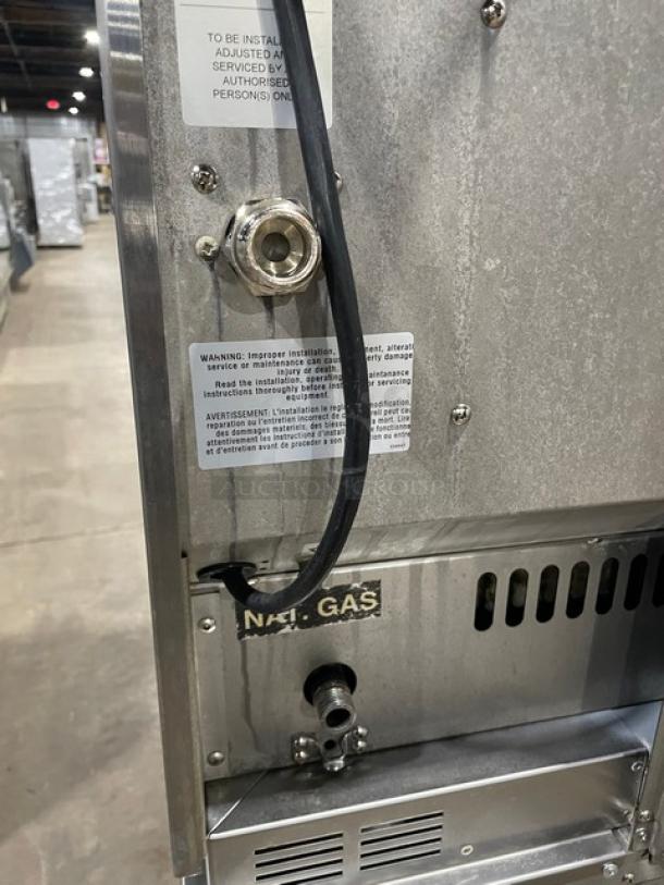 Moffat TurboFan Series Commercial Stainless Steel Natural Gas Powered Double Stacked Steam Injecting Convection Oven! With Wire Oven Racks! Model: USG32D5-1-N SN: 1877339! On Casters! 2X Your Bid Makes One Unit! - Image 10 of 11