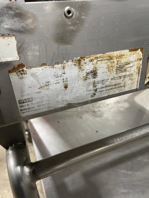 Wood Stone Commercial Stainless Steel Natural Gas Powered Countertop Plancha Griddle! With Back & Side Splash! With Single Undershelf Equipment Cart! On Casters! - Image 8 of 10