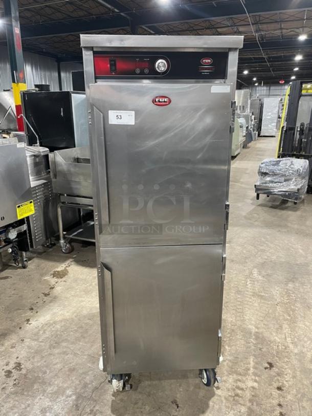 FWE TST-Series Commercial Stainless Steel Half Door Single Section Electric Powered Heated Holding/Proofing Cabinet! With Built In Pan Holding Rack! Model: TST-16-CHP SN: 186069301! 120V! On Casters! - Image 1 of 8