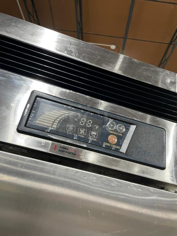 Turbo Air Commercial Stainless Steel Solid 2 Door Reach In Deluxe Refrigerator! With Digital Controls! With Wired Racks! Model: TSR-35SD SN: BM3R709005! 115V! On Casters! - Image 8 of 9