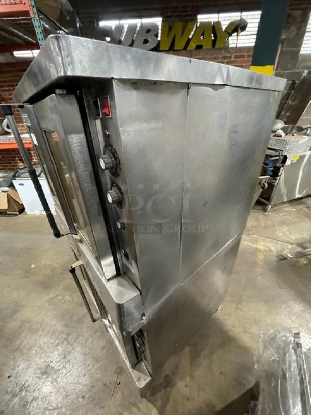 Blodgett Commercial Stainless Steel Natural Gas Powered Double Stacked Convection Oven! With Thermostatic Controls! With Wire Oven Racks! On Legs! 2X Your Bid Makes One Unit! - Image 2 of 9