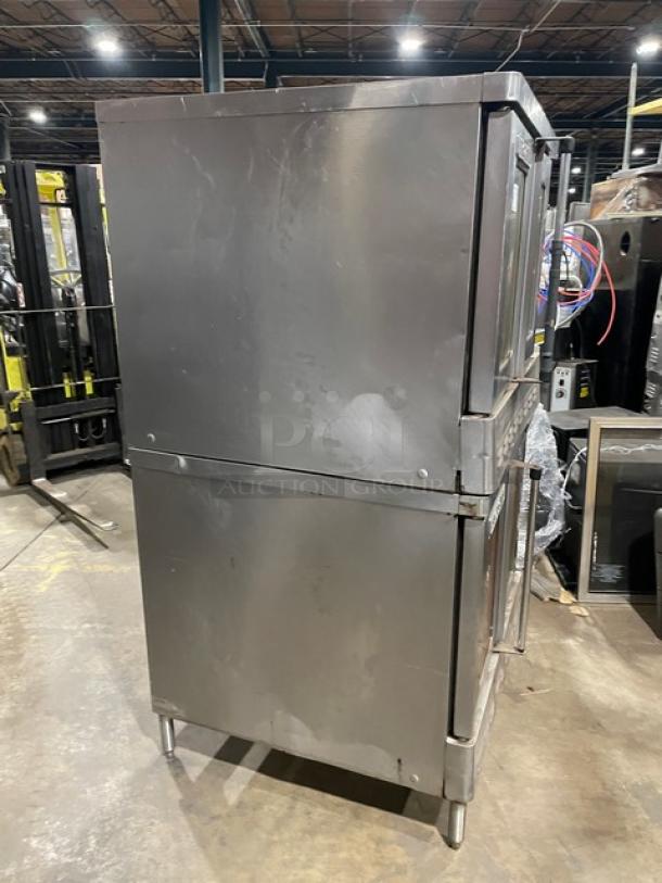 Blodgett Commercial Stainless Steel Natural Gas Powered Double Stacked Convection Oven! With Thermostatic Controls! With Wire Oven Racks! On Legs! 2X Your Bid Makes One Unit! - Image 3 of 9