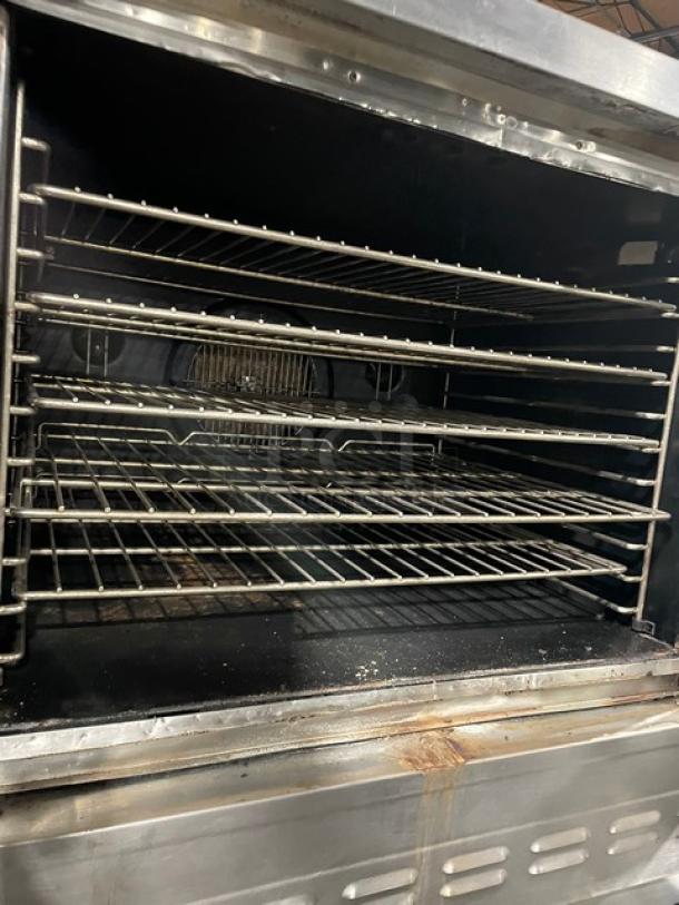 Blodgett Commercial Stainless Steel Natural Gas Powered Double Stacked Convection Oven! With Thermostatic Controls! With Wire Oven Racks! On Legs! 2X Your Bid Makes One Unit! - Image 6 of 9