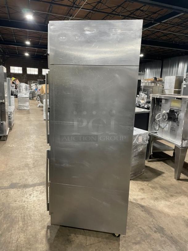 Victory Ultra Spec Series Commercial Stainless Steel Solid Half Door Single Section Extra Wide Reach In Freezer! With Poly Coated Wire Rack! Model: FS-1D-S1-EWHDHC18RC SN: 14507091! 115V 1 Phase! On Casters! - Image 3 of 9