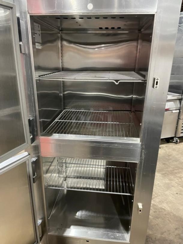 Victory Ultra Spec Series Commercial Stainless Steel Solid Half Door Single Section Extra Wide Reach In Freezer! With Poly Coated Wire Rack! Model: FS-1D-S1-EWHDHC18RC SN: 14507091! 115V 1 Phase! On Casters! - Image 5 of 9