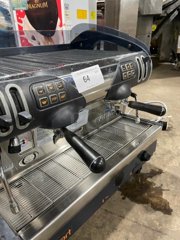 Faema Smart Series Commercial Stainless Steel Electric Powered Countertop High Performing 2-Group Espresso Machine! With Hot Water Dispenser & Multi-Directional Steam Wands! With Drip Tray! Model: Smart/A-2! 208-240V 1 Phase! On Legs! - Image 6 of 10