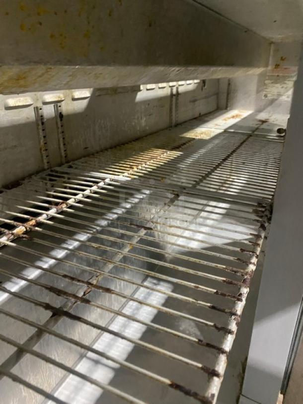 Continental Commercial Stainless Steel 3 Door Refrigerated Bain Marie Style Mega Top Salad/Sandwich Prep Table! With Wired Racks! Model: SW72-18 SN: 1468S748! 115V 1 Phase! - Image 3 of 9