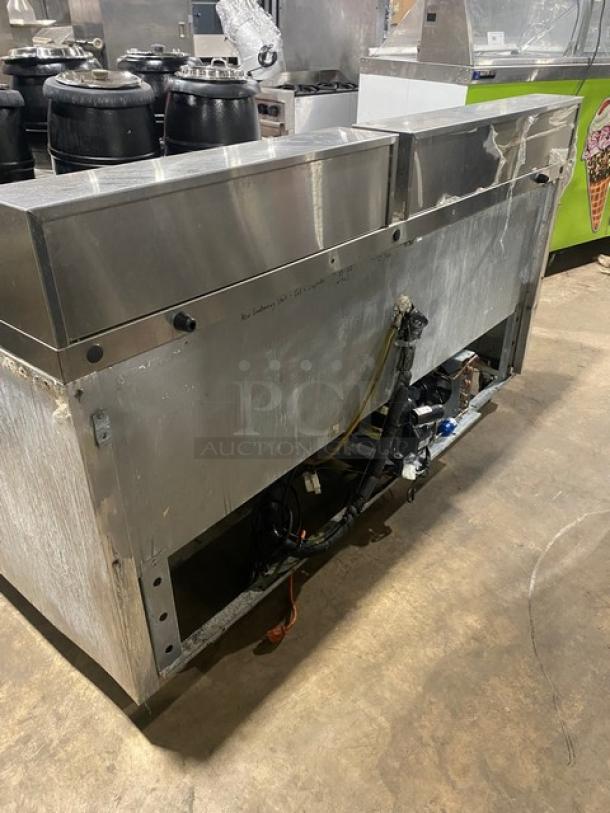 Continental Commercial Stainless Steel 3 Door Refrigerated Bain Marie Style Mega Top Salad/Sandwich Prep Table! With Wired Racks! Model: SW72-18 SN: 1468S748! 115V 1 Phase! - Image 6 of 9