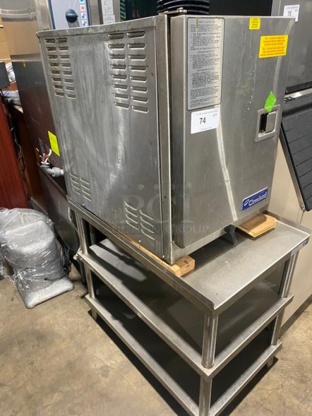 Cleveland Range SteamChef Series Commercial Stainless Steel Electric Powered Countertop 6-Pan Broilerless Convection Steamer! With Built In Pan Holding Rack! With Double Undershelf Equipment Stand! Model: 22CET6 SN: 87623-04I-01! 208V 3 Phase! On Legs! - Image 2 of 10
