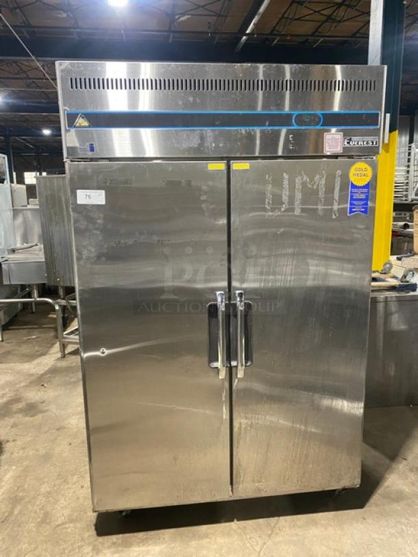 Everest Commercial Stainless Steel Solid 2 Door Reach In Freezer! With Wire Racks! Model: ESF2 SN: BSF204070032! 115V 1 Phase! On Casters! - Image 1 of 9