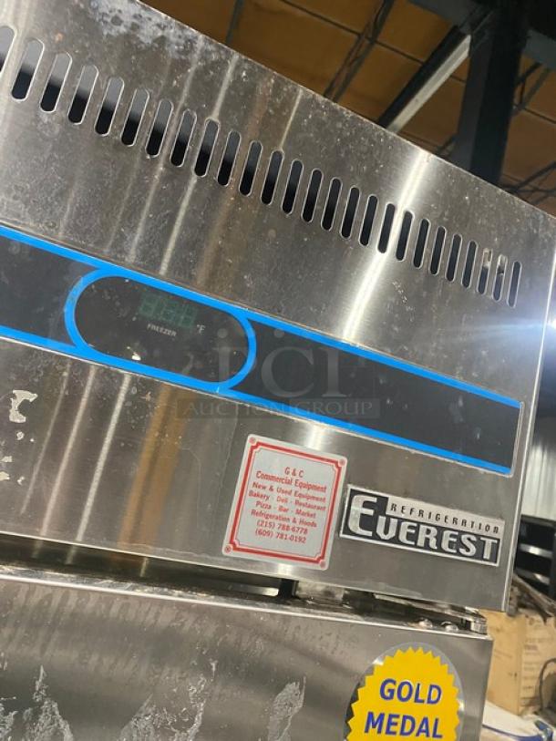 Everest Commercial Stainless Steel Solid 2 Door Reach In Freezer! With Wire Racks! Model: ESF2 SN: BSF204070032! 115V 1 Phase! On Casters! - Image 8 of 9