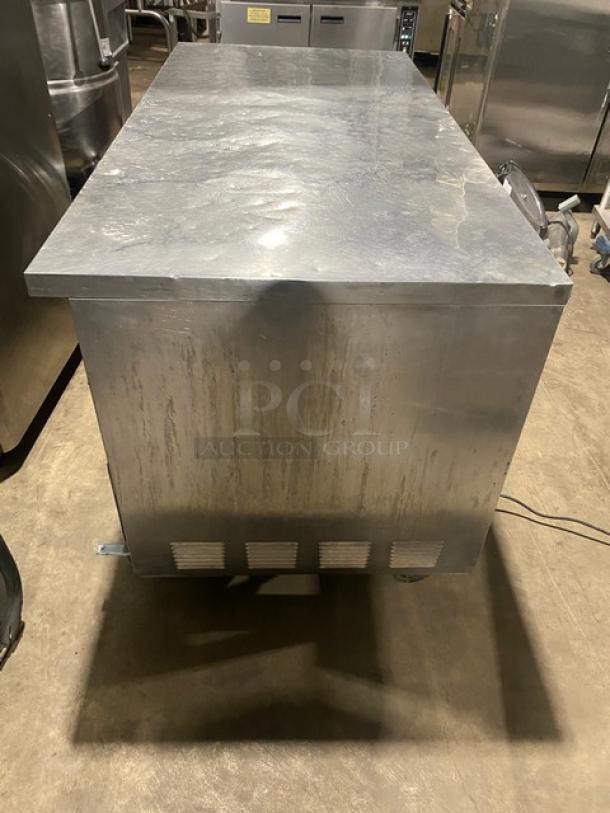 True Commercial Stainless Steel 2 Door Undercounter Worktop Refrigerator! With Poly Coated Wire Rack! Model: TUC-67 SN: 1-2241757! 115V 1 Phase! On Casters! - Image 4 of 7