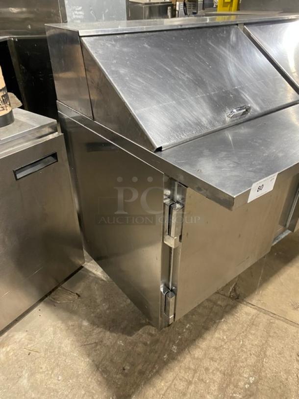 Beverage-Air Commercial Stainless Steel 2 Door Refrigerated Bain Marie Style Mega Top Salad/Sandwich Prep Table! With Poly Coated Wire Rack! Model: SUR60-24M SN: 4506667! 115V 1 Phase! On Casters! - Image 2 of 9