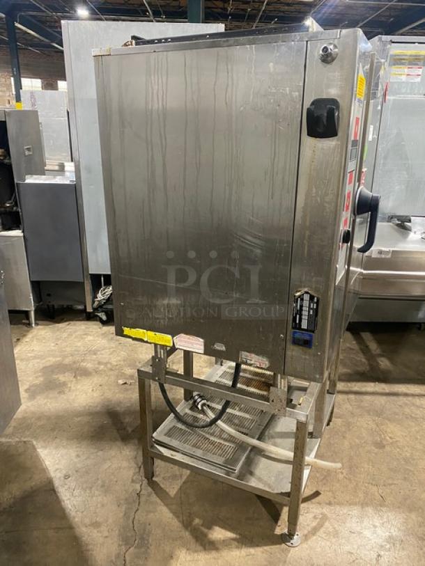 Cleveland Range ConvoTherm Series Commercial Stainless Steel Natural Gas Powered Combination Oven! With Built In Pan Holding Rack! With Single Undershelf Equipment Stand! On Legs! - Image 3 of 8