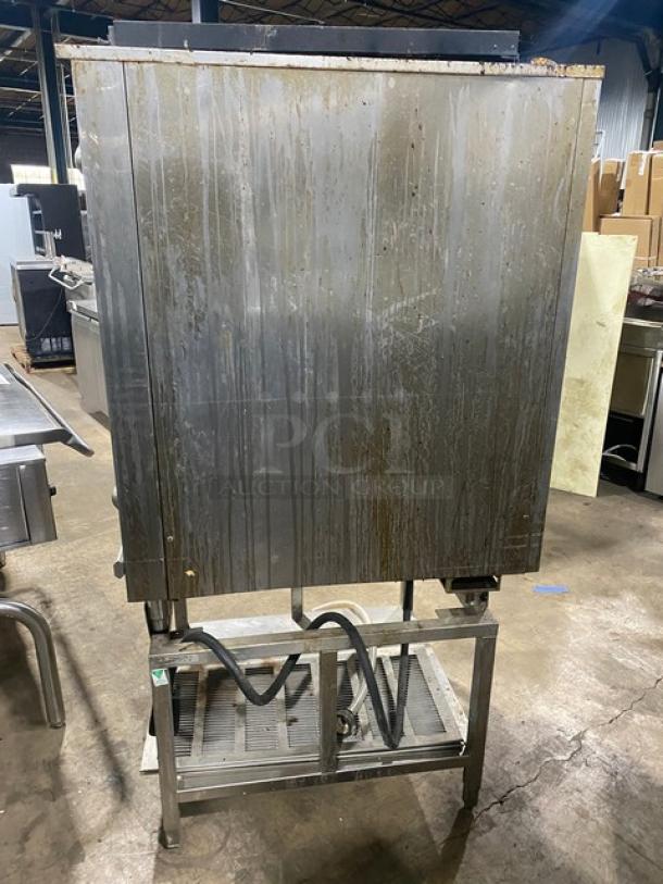 Cleveland Range ConvoTherm Series Commercial Stainless Steel Natural Gas Powered Combination Oven! With Built In Pan Holding Rack! With Single Undershelf Equipment Stand! On Legs! - Image 4 of 8