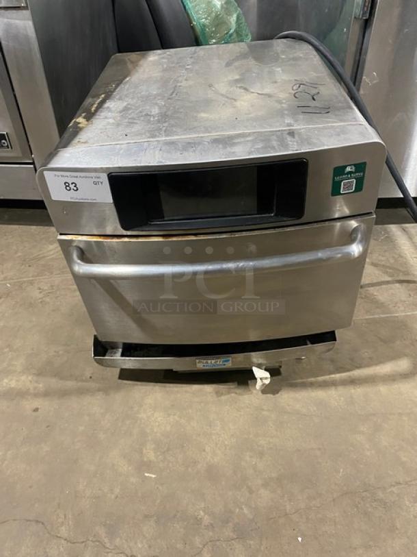 TurboChef! 2022 Late Model! Bullet Series Commercial Stainless Steel Electric Powered Countertop Ventless High-Speed Rapid Cook Oven! With One-Touch Controls! Model: Encore2 SN: ENC3TD36095! 208/240V 1 Phase! On Legs! - Image 1 of 8