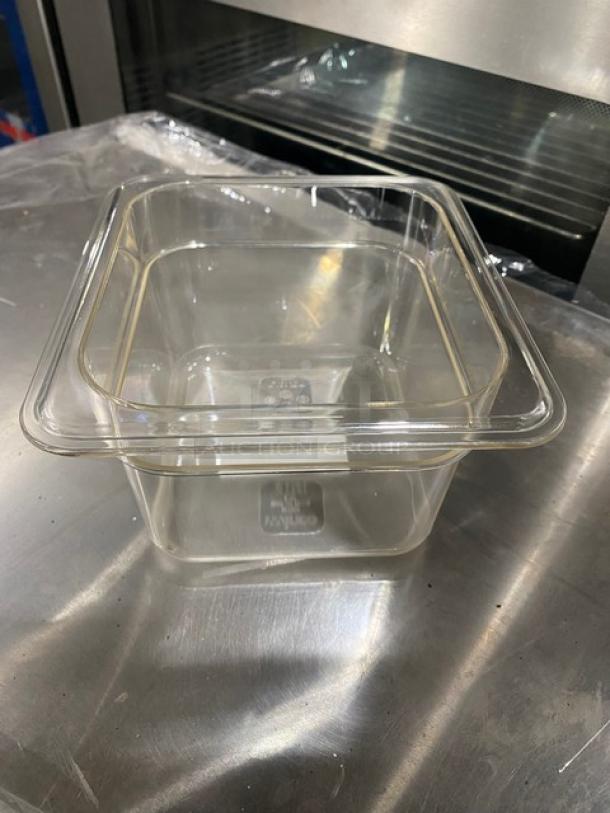 BRAND NEW! Winco Commercial Clear Polycarbonate4" Deep 1/6 Size Food Pan! Model: SP7604! 5X Your Bid! - Image 2 of 6