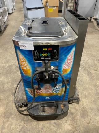 Taylor Commercial Stainless Steel Electric Powered Countertop Single Flavor Soft Serve Ice Cream/Frozen Yogurt Machine! With Single Hopper! Model: C707-33 SN: K8085397! 208-230V 3 Phase!