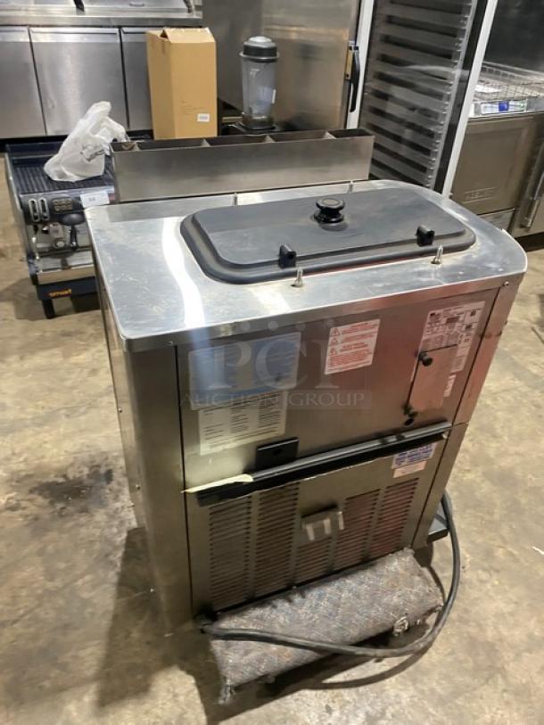 Taylor Commercial Stainless Steel Electric Powered Countertop Single Flavor Soft Serve Ice Cream/Frozen Yogurt Machine! With Single Hopper! Model: C707-33 SN: K8085397! 208-230V 3 Phase! - Image 4 of 8