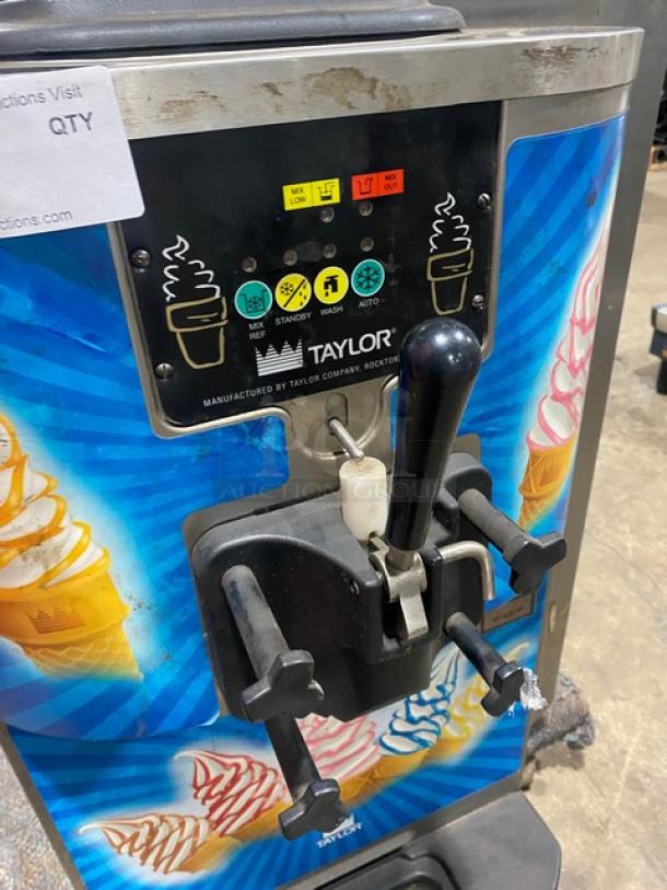Taylor Commercial Stainless Steel Electric Powered Countertop Single Flavor Soft Serve Ice Cream/Frozen Yogurt Machine! With Single Hopper! Model: C707-33 SN: K8085397! 208-230V 3 Phase! - Image 6 of 8