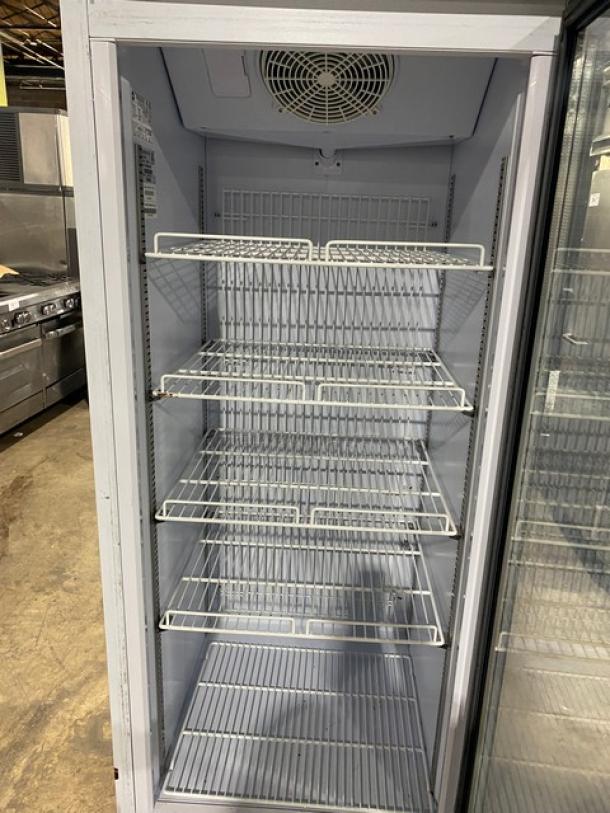 Iarp Good Humor Style Commercial Single Glass Swing Door Reach In Ice Cream/Frozen Merchandiser Display Freezer! With Poly Coated Wire Racks! Model: EIS55.3ESHGD SN: 15FE93319! 110-120V! - Image 5 of 9