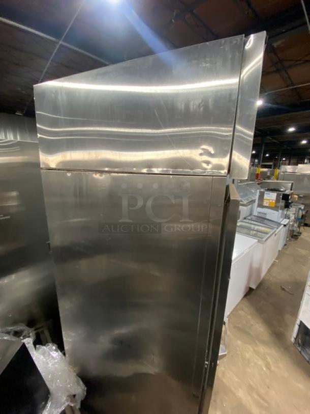 Victory Commercial Stainless Steel Solid Single Door Reach In Freezer! With Poly Coated Wire Rack! On Legs! - Image 3 of 9