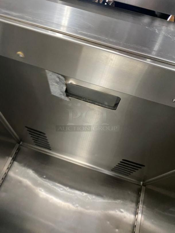 Victory Commercial Stainless Steel Solid Single Door Reach In Freezer! With Poly Coated Wire Rack! On Legs! - Image 7 of 9