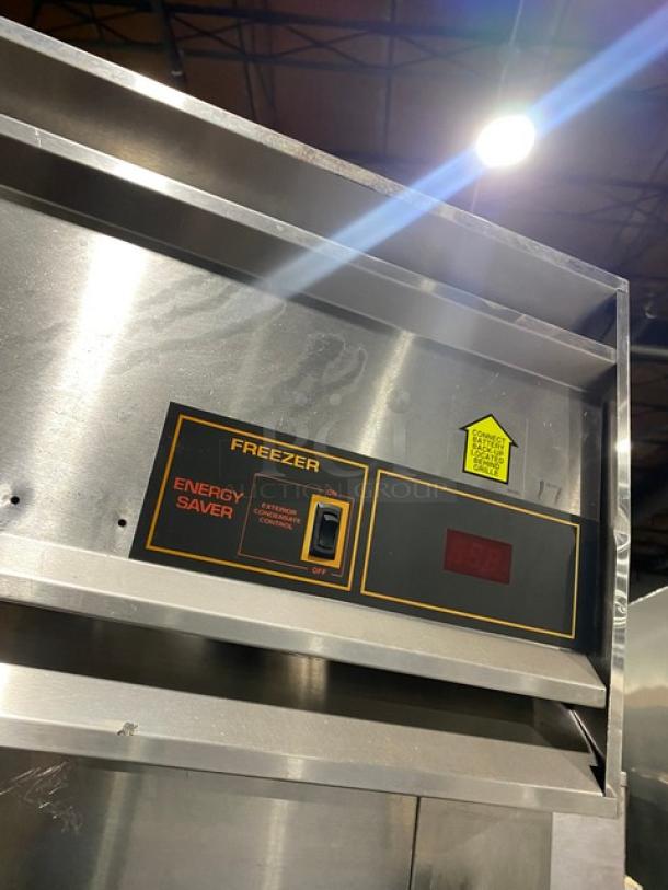 Victory Commercial Stainless Steel Solid Single Door Reach In Freezer! With Poly Coated Wire Rack! On Legs! - Image 8 of 9